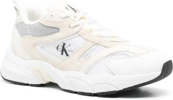 Calvin Klein Jeans Retro sneakers met logoprint Beige