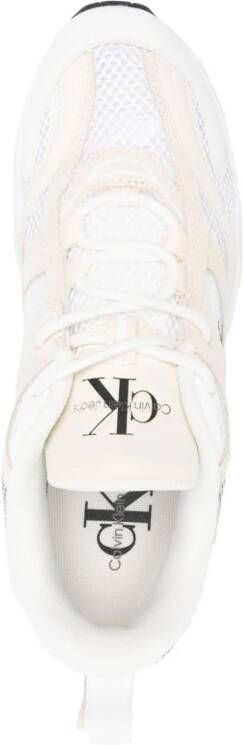 Calvin Klein Jeans Retro logo-print sneakers Beige