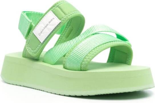 Calvin Klein Jeans Sandalen met plateauzool Groen