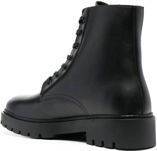 Calvin Klein Leren combat boots Zwart