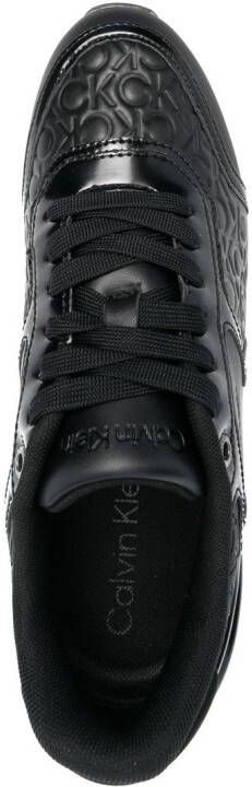 Calvin Klein Sneakers met monogram patroon Zwart
