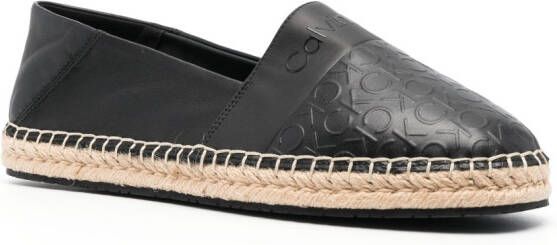 Calvin Klein Leren espadrilles Zwart