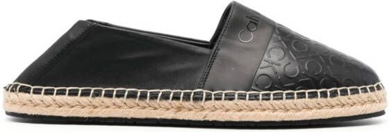 Calvin Klein Leren espadrilles Zwart