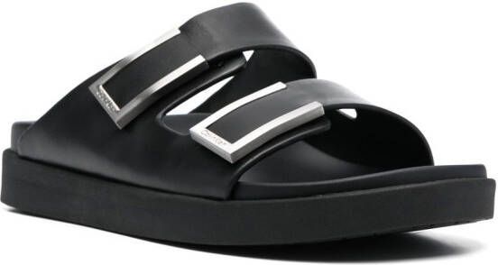 Calvin Klein Leren sandalen Zwart