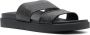 Calvin Klein Leren slippers Zwart - Thumbnail 2