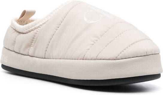 Calvin Klein Slippers met logoprint Beige