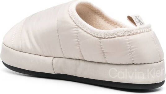 Calvin Klein Slippers met logoprint Beige