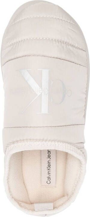 Calvin Klein Slippers met logoprint Beige