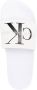 Calvin Klein Slippers met monogram Wit - Thumbnail 4