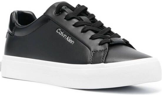 Calvin Klein Vulc Nano Fox leren sneakers Zwart