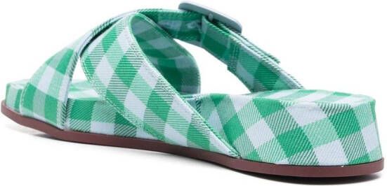 Camper Atonik sandalen met gingham ruit Groen
