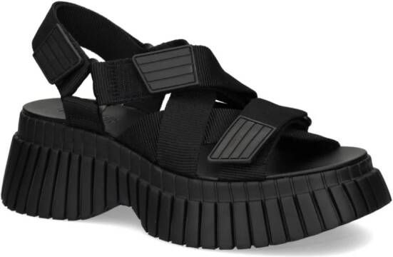 Camper BCN sandalen met klittenband Zwart