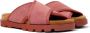 Camper Brutus chunky slippers met gekruiste bandjes Rood - Thumbnail 2