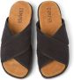 Camper Brutus chunky slippers met gekruiste bandjes Zwart - Thumbnail 4