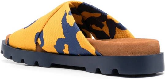 Camper Brutus leren sandalen Geel