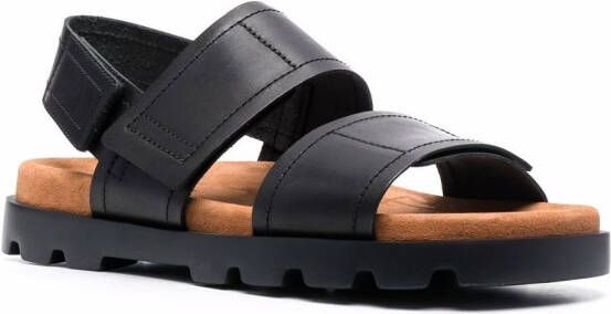 Camper Brutus leren sandalen Zwart