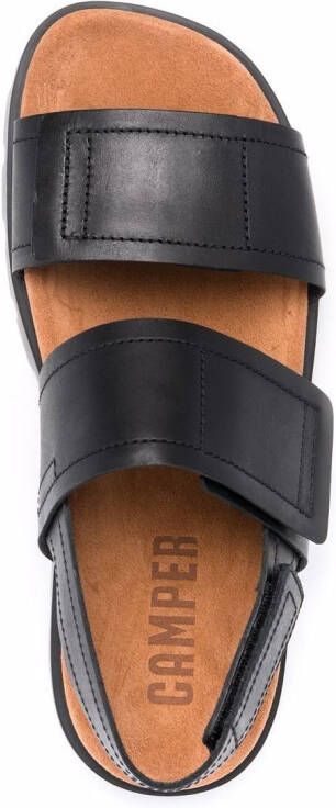 Camper Brutus leren sandalen Zwart