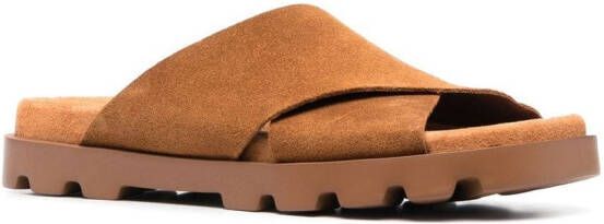 Camper Brutus leren sandalen Bruin