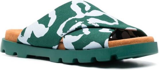 Camper Brutus sandalen met gekruiste bandjes Groen