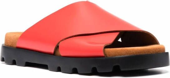 Camper Brutus leren sandalen Rood