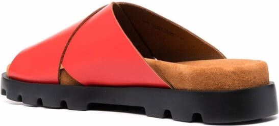 Camper Brutus leren sandalen Rood