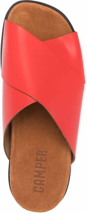 Camper Brutus leren sandalen Rood