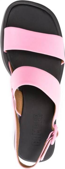 Camper Dana leren slingback sandalen Roze