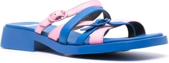 Camper Dana Twins 30mm two-tone leather sandals Blauw