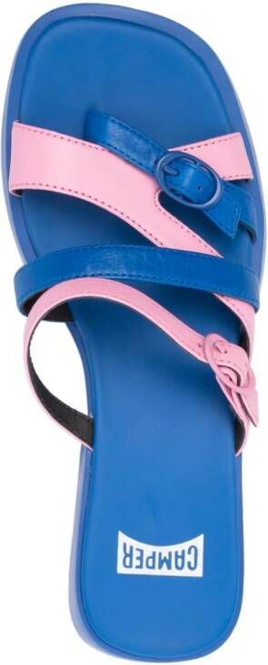 Camper Dana Twins 30mm two-tone leather sandals Blauw