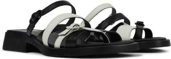 Camper Dana Twins leren sandalen Zwart