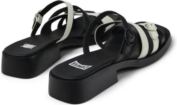 Camper Dana Twins leren sandalen Zwart