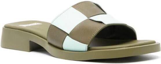 Camper Dana Twins geruite sandalen Groen