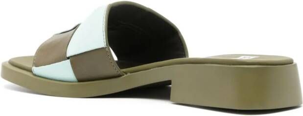 Camper Dana Twins geruite sandalen Groen