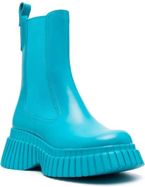 Camper Enkellaarzen met middelhoge hak Blauw