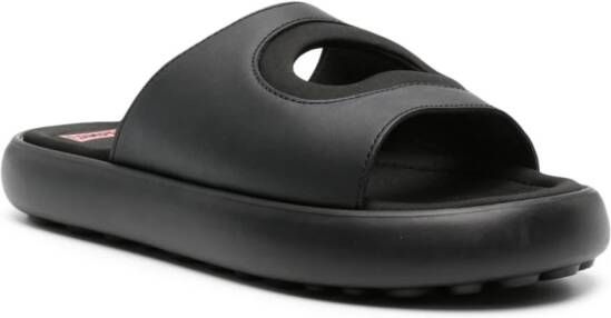 Camper Flota Twins uitgesneden slippers Zwart