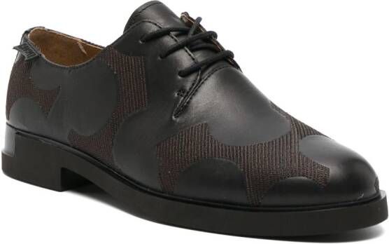 Camper Iman brogues met panelen Zwart