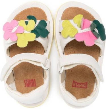 Camper Kids Bicho sandalen met bloemen-applicatie Wit