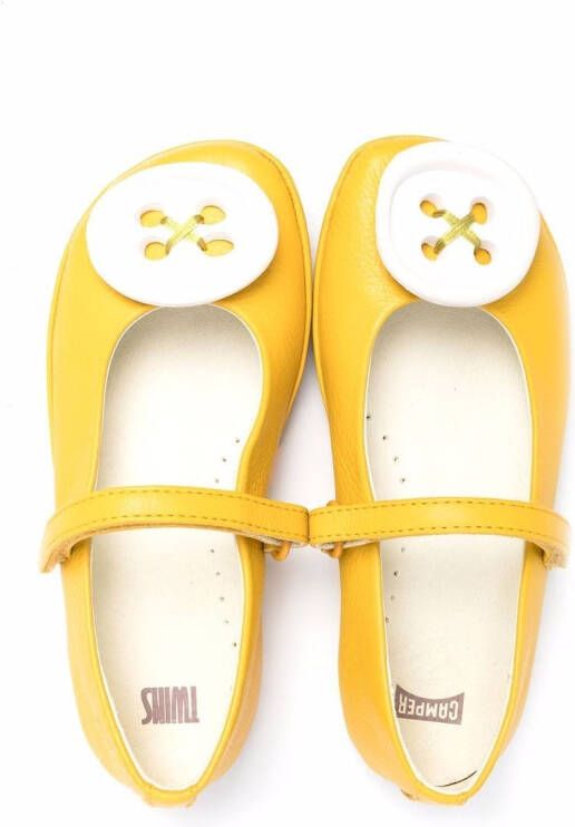Camper Kids Leren ballerina's Geel