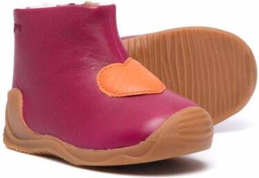 Camper Kids Leren regenlaarzen Roze