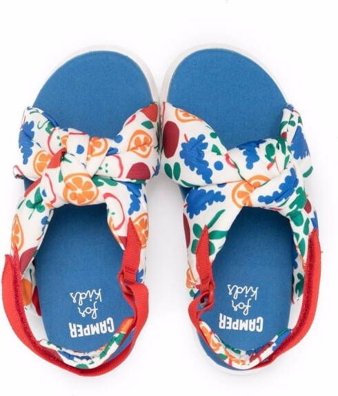 Camper Kids Oruga sandalen met bloemenprint Wit