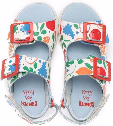 Camper Kids Oruga sandalen met fruitprint Wit