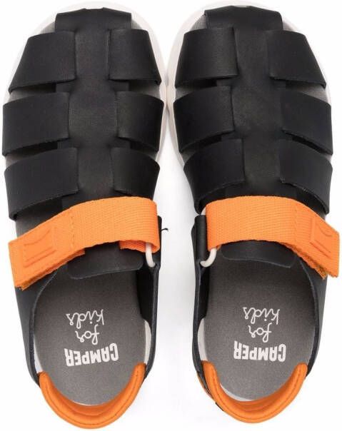 Camper Kids Oruga sandalen met klittenband Zwart