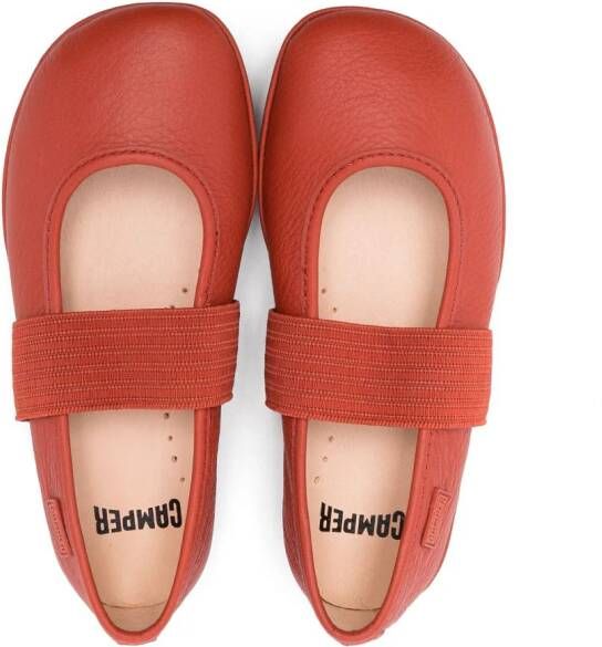 Camper Kids Right leren ballerina's Rood