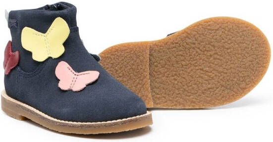 Camper Kids Savina leren enkellaarzen Blauw