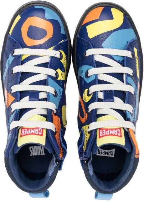 Camper Kids Sneakers met grafische print Blauw