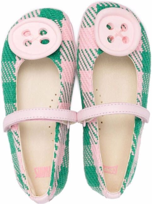 Camper Kids Twins geruite ballerina's Roze