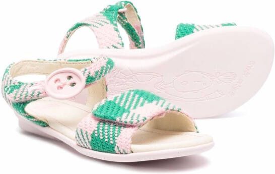 Camper Kids Twins geruite sandalen Roze