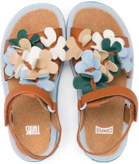 Camper Kids Twins sandalen met applicatie Bruin