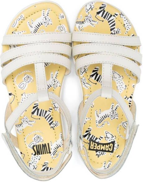 Camper Kids Twins sandalen met bandjes Wit