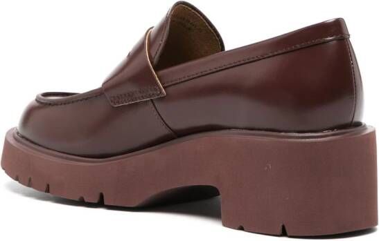 Camper Leren loafers Rood